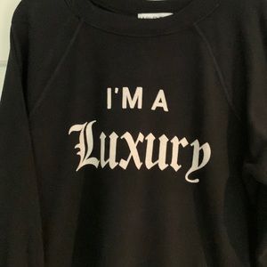 Wildfox “I’m A Luxury” Cotton Sweatshirt Size XS.